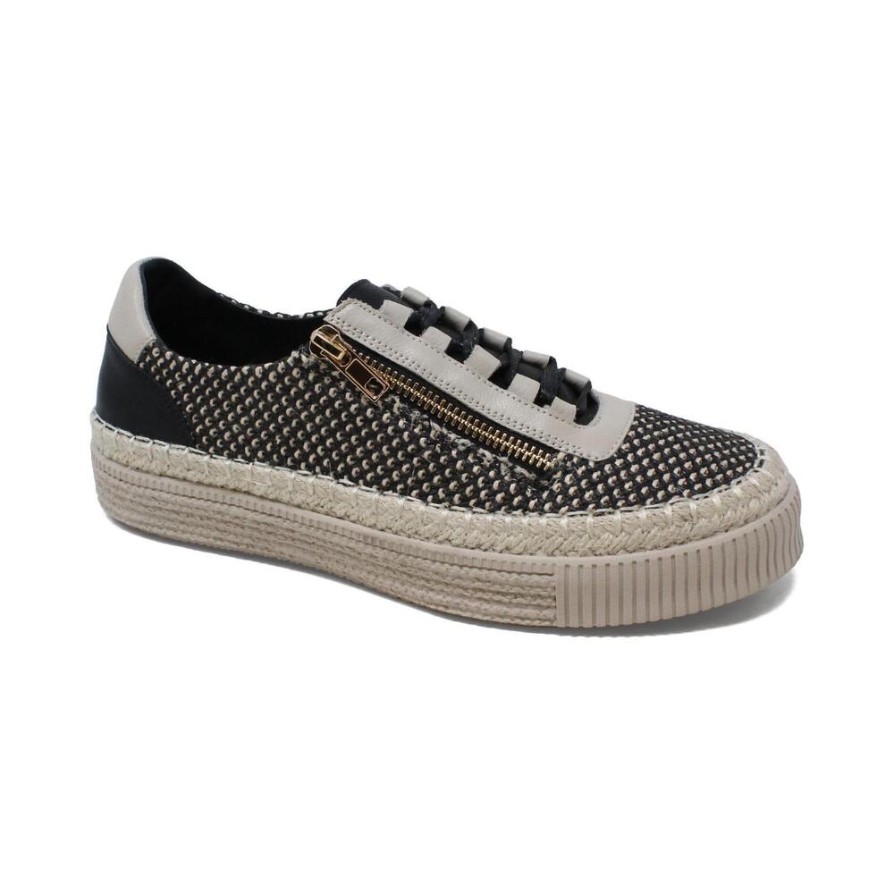 NEW DJANGO & JULIETTE women's tellow shoes in black & beige multi